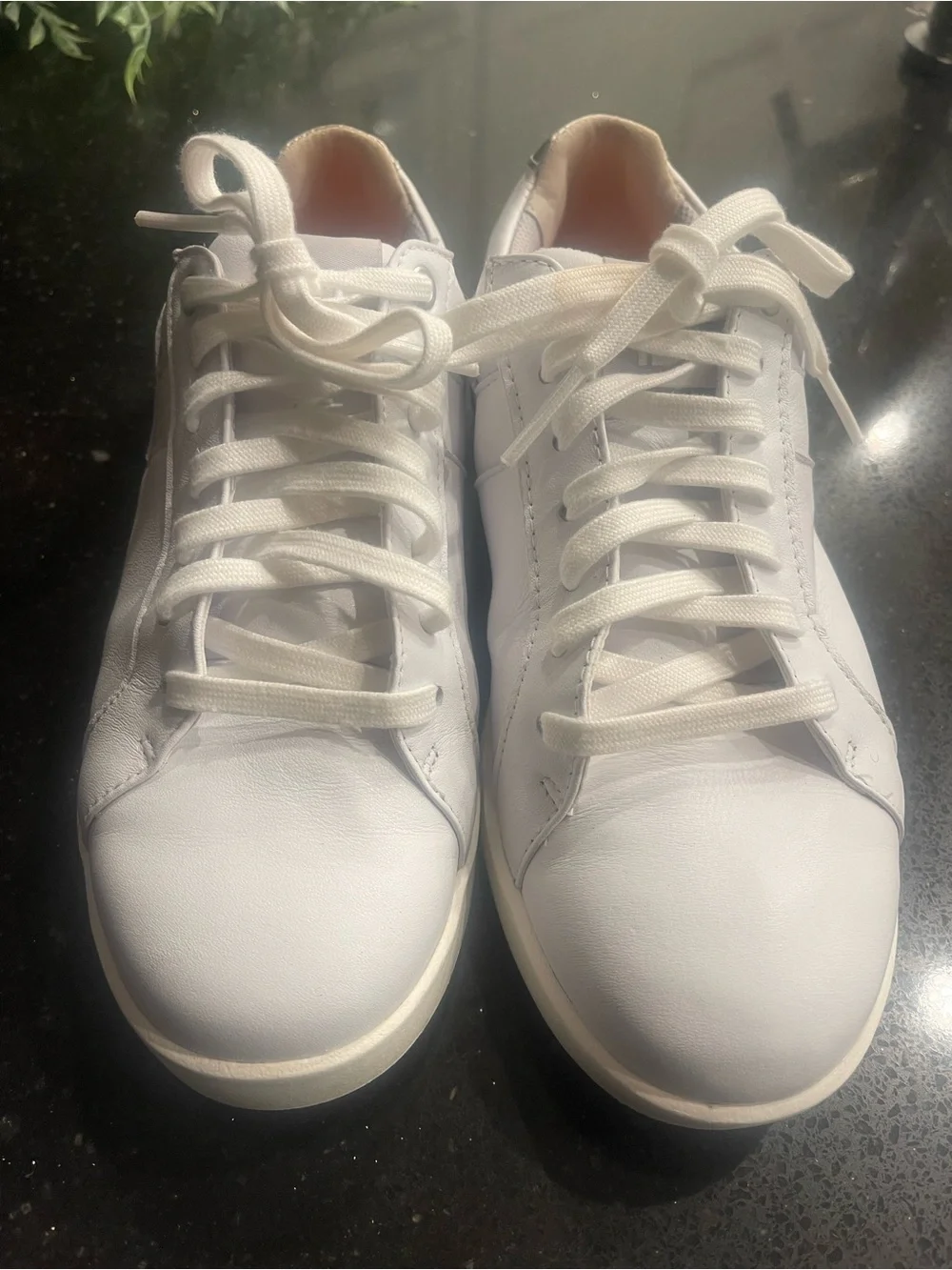 FootJoy White Leather Sneakers with Orange Insoles